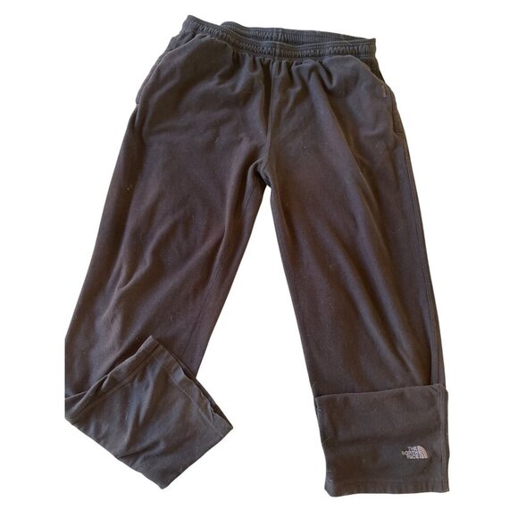 The North Face Mens XL Fleece Lounge Pants Brown Elastic Waistband Embroidered L - Picture 1 of 6